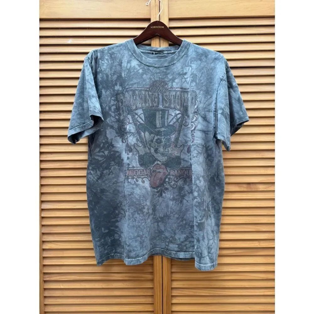 Gray Tie-Dye Graphic Band Tee - The Rolling Stones